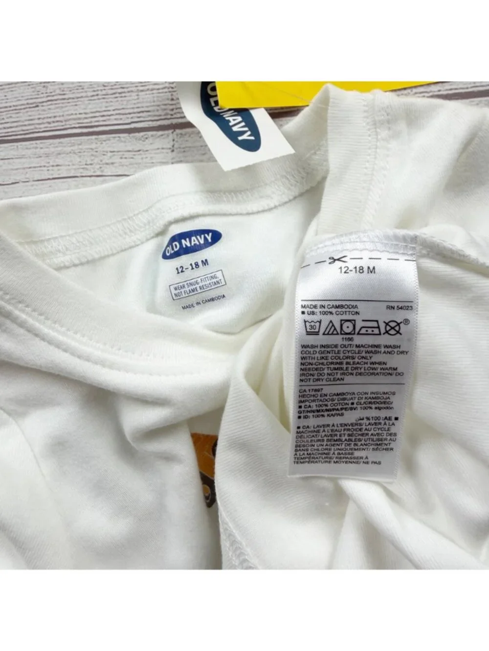 Old Navy Toddler Boys Construction Print Pajama Set NWT 12-18 Months